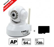 Besteye® H.264 WIFI Camera IP HD 720P 1.0m Pixels PTZ IR Night Vision Wired/Wirless with SD Card  